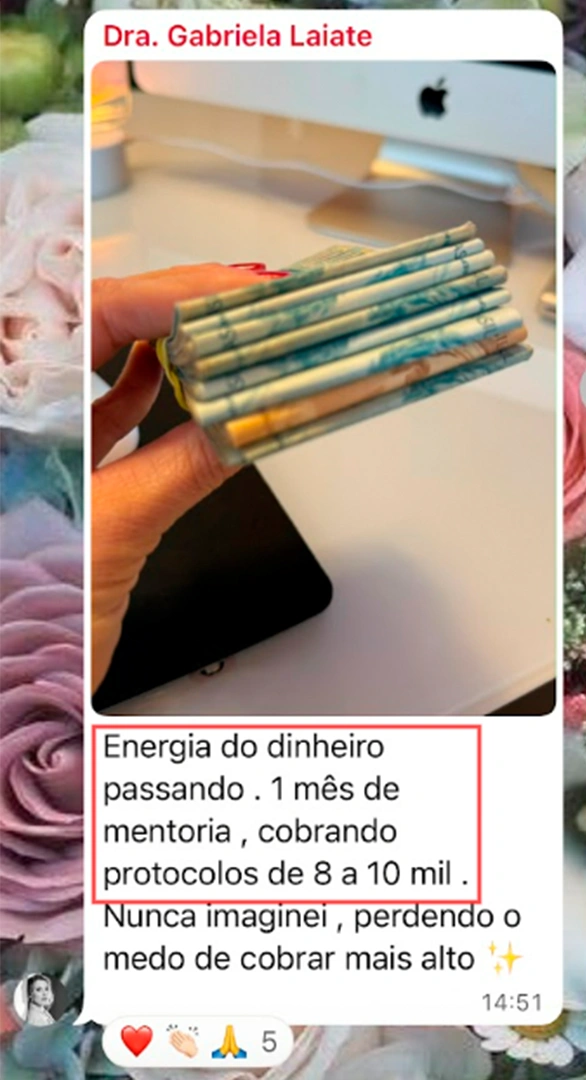 Resultado de faturamento de aluna do Ecossistema AJA