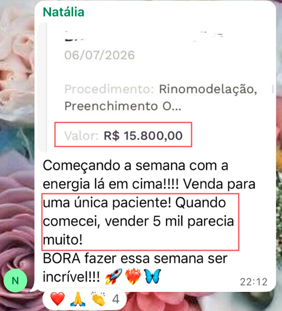 Resultado de faturamento de aluna do Ecossistema AJA