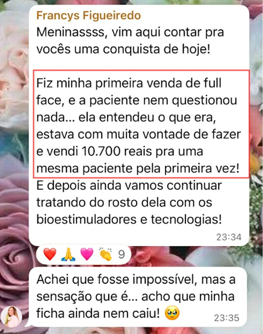 Resultado de faturamento de aluna do Ecossistema AJA